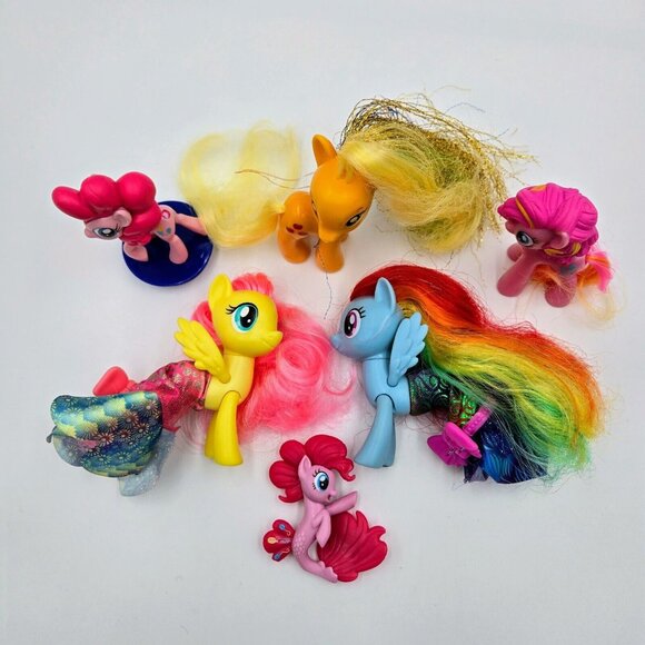 My Little Pony Lot Applejack Rainbow Dash Fluttershy Land And Sea Pinkie Pie Rea - Picture 3 of 16